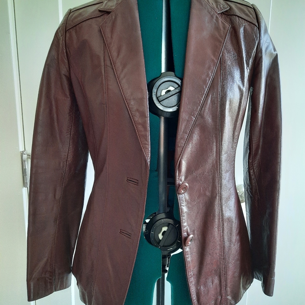 Vintage 70s Women's Leather Blazer